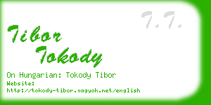 tibor tokody business card